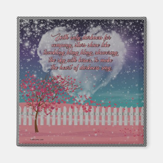 Mit nur der Dunkelheit für den Firmenmagnet Magnet (Vorne)