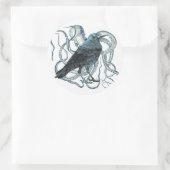 mit Octopus-Aufkleber verstrickt Runder Aufkleber (Tasche)