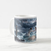 Mit oder ohne dich Stormy Love Mug Kaffeetasse (Vorderseite Links)
