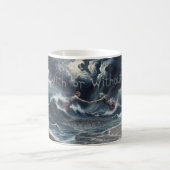 Mit oder ohne dich Stormy Ocean Art Tasse (Mittel)