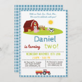 MIT OINK, BLÖKEN, GLUCKERN, EINLADUNG (Vorne/Hinten)