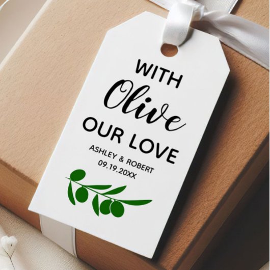 Mit Olivenöl Unsere Liebe , Olivenöl oder Olivenoe Geschenkanhänger