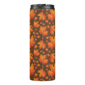 MIT ORANGE-AUTUMENBLÄTTEN GEBROWT THERMOSBECHER (Rückseite)