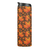 MIT ORANGE-AUTUMENBLÄTTEN GEBROWT THERMOSBECHER (Nach rechts gedreht)