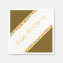 Mit Orangenmuster verkleidet Napkins