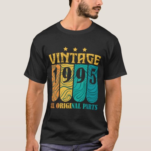 Mit originalem P und geboren 1995 T-Shirt (Vorderseite)