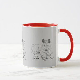 "mit originellem zeichn des Hundes" Tasse