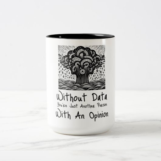Mit Out-Daten Zweifarbige Tasse (Mittel)
