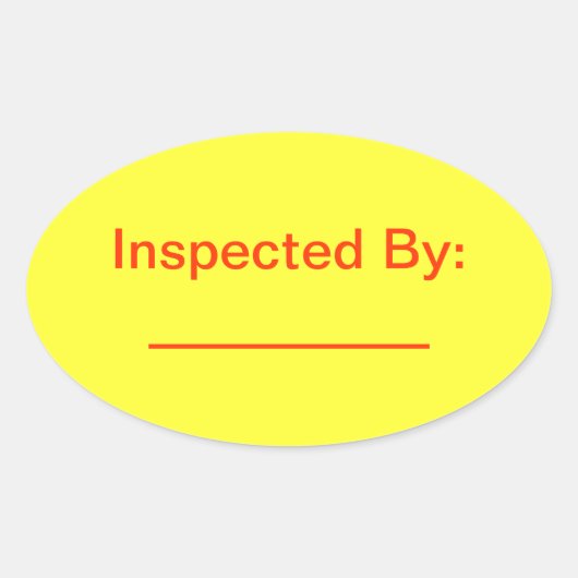 mit ovalem Aufkleber kontrolliert (Vorderseite)