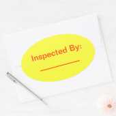 mit ovalem Aufkleber kontrolliert (Umschlag)