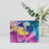 MIT OWL UND VIOLIN GESCHLOSSEN POSTKARTE (Stehend Vorderseite)