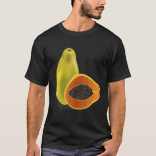 Mit Papaya Papaw Pawpaw-Früchten ist das Leben bes T-Shirt