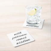 Mit Patience Paper Coaster Rechteckiger Pappuntersetzer (Vor Ort)