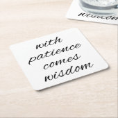 Mit Patience Paper Coaster Rechteckiger Pappuntersetzer (angewinkelt)