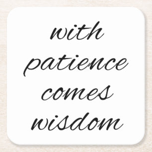 Mit Patience Paper Coaster Rechteckiger Pappuntersetzer