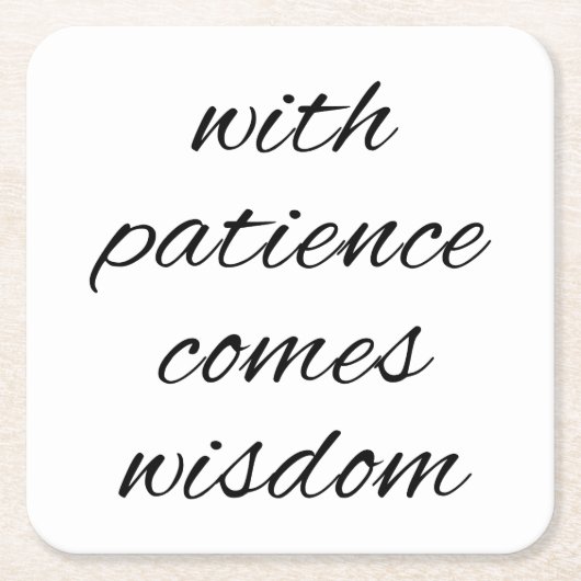 Mit Patience Paper Coaster Rechteckiger Pappuntersetzer (Vorderseite)