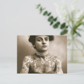 mit Perlen geschmückt, Viktorianisches Zirkus-Foto Postkarte (Stehend Vorderseite)