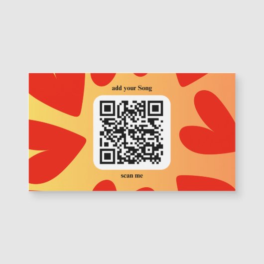 Mit personalisierten Song per QR-code Magnetkarte (Vorderseite)