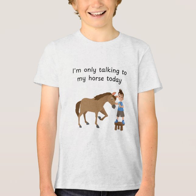 Mit Pferdejungen sprechen Tri-Blend Shirt (Vorderseite)