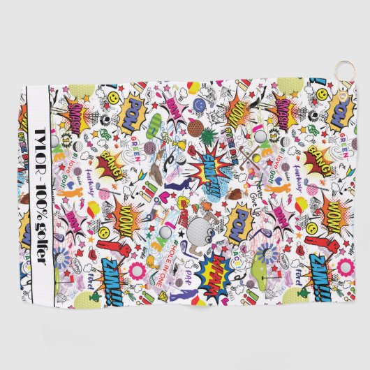 😍 ⛳ 🏌️ mit phantastischem Golfmix Golfhandtuch (Horizontal)