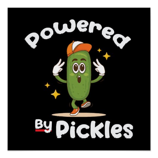 Mit Pickles-Food-Pickle Funny angetrieben Poster (Vorderseite)