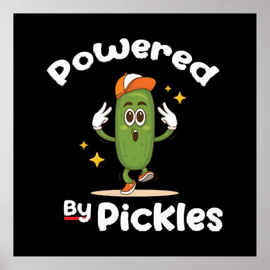 Mit Pickles-Food-Pickle Funny angetrieben Poster (Vorne)