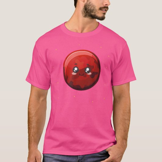Mit Planet im Kawaii Stil. Geschenk für Astronomie T-Shirt (Vorderseite)