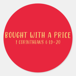 Mit Preisklebern gekauft Runder Aufkleber