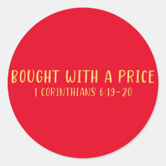 Mit Preisklebern gekauft Runder Aufkleber