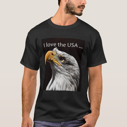 mit Print Eagle Liebe Animal Eagl T-Shirt (Vorderseite)
