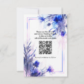 Mit QR-Code 💙 Cornflower Reverie Save The Date (Rückseite)