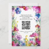 mit QR-Code für Wiesenblüten Save The Date (Rückseite)