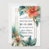 Mit QR-Code Hibisken Serenade Paradies Save The Date (Vorderseite)
