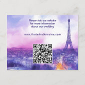 Mit QR-Code-Hochzeitsdetails Begleitkarte (Rückseite)