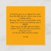 🌻 mit QR-Code Hochzeitswebsite Begleitkarte (Rückseite)