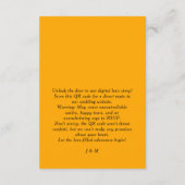 🌻 mit QR-Code Hochzeitswebsite Begleitkarte (Rückseite)