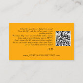 🌻 mit QR-Code Hochzeitswebsite Visitenkarte (Rückseite)