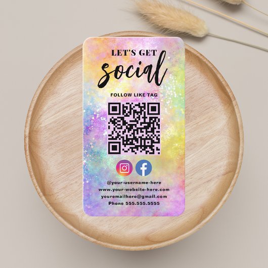 Mit QR Code Holo Opal verbinden Visitenkarte