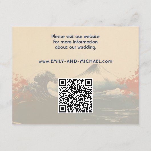 Mit QR-Code Japonesque Harmonie mit Fuji Begleitkarte (Rückseite)