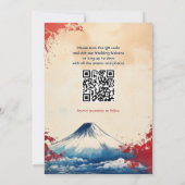 Mit QR-Code Japonesque Harmonie mit Fuji Save The Date (Rückseite)