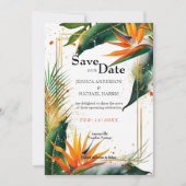 Mit QR-Code Vögel von Paradies Bliss Save The Date (Vorderseite)