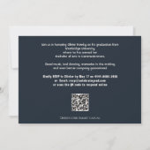 🎓Mit QR-Code Wasserfarbe Split-Layout Abschluss Einladung (Rückseite)