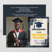 🎓Mit QR-Code Wasserfarbe Split-Layout Abschluss Einladung (Vorne/Hinten)