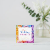 ❤️ mit QR + WebSite-Adresse Ethereal Bloom Begleitkarte (Stehend Vorderseite)