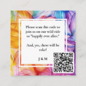 ❤️ mit QR + WebSite-Adresse Ethereal Bloom Begleitkarte (Rückseite)