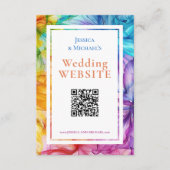 ❤️ mit QR + WebSite-Adresse Ethereal Bloom Begleitkarte (Vorderseite)