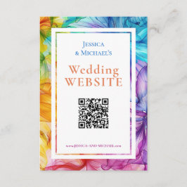 ❤️ mit QR + WebSite-Adresse Ethereal Bloom Begleitkarte