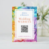 ❤️ mit QR + WebSite-Adresse Ethereal Bloom Begleitkarte (Stehend Vorderseite)