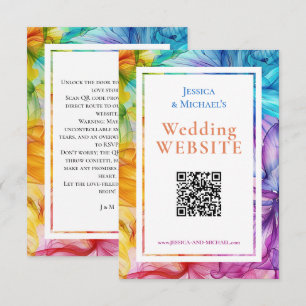 ❤️ mit QR + WebSite-Adresse Ethereal Bloom Begleitkarte