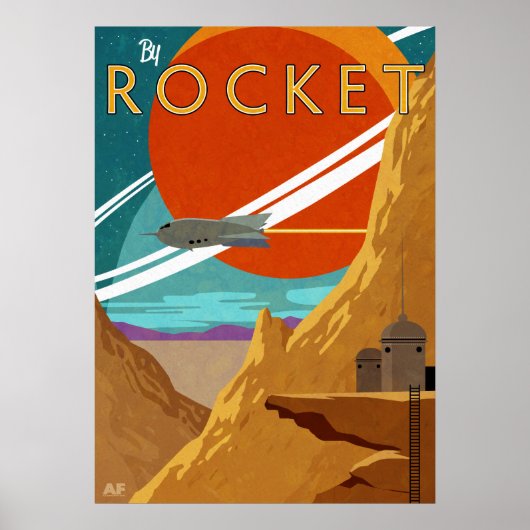 Mit Rakete Poster (Vorne)